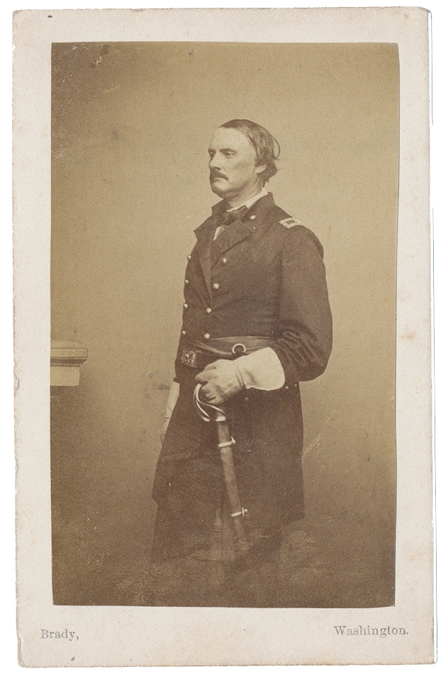 THREE-QUARTER STANDING VIEW OF MAJOR GENERAL ISRAEL B. RICHARDSON WHO DIED OF WOUNDS RECEIVED AT ANTIETAM – IMAGE BY BRADY