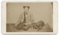 CDV OF  YOUNG MAN WITH A DOG
