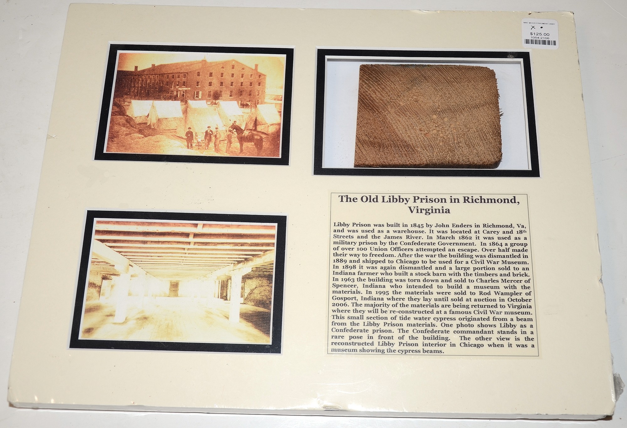 RELIC OF THE OLD LIBBY PRISON IN RICHMOND, VIRGINIA