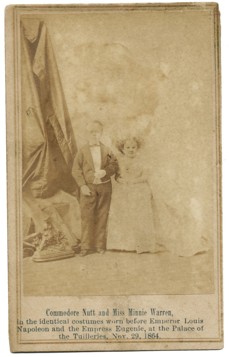 CDV – COMMODORE NUTT AND MRS. MINNIE WARREN