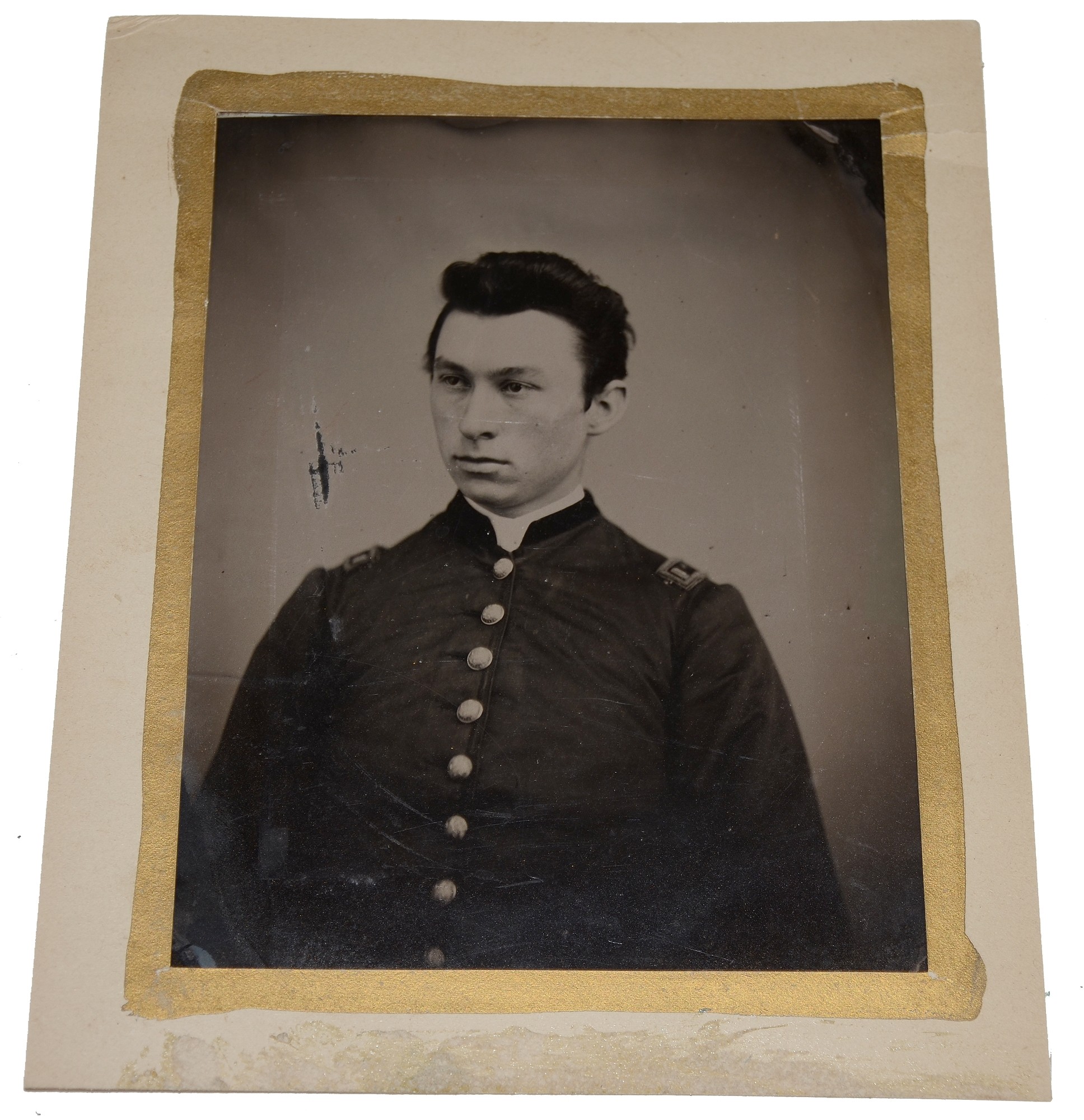 NICE FULL PLATE TINTYPE OF A YANKEE FIRST LIEUTENANT