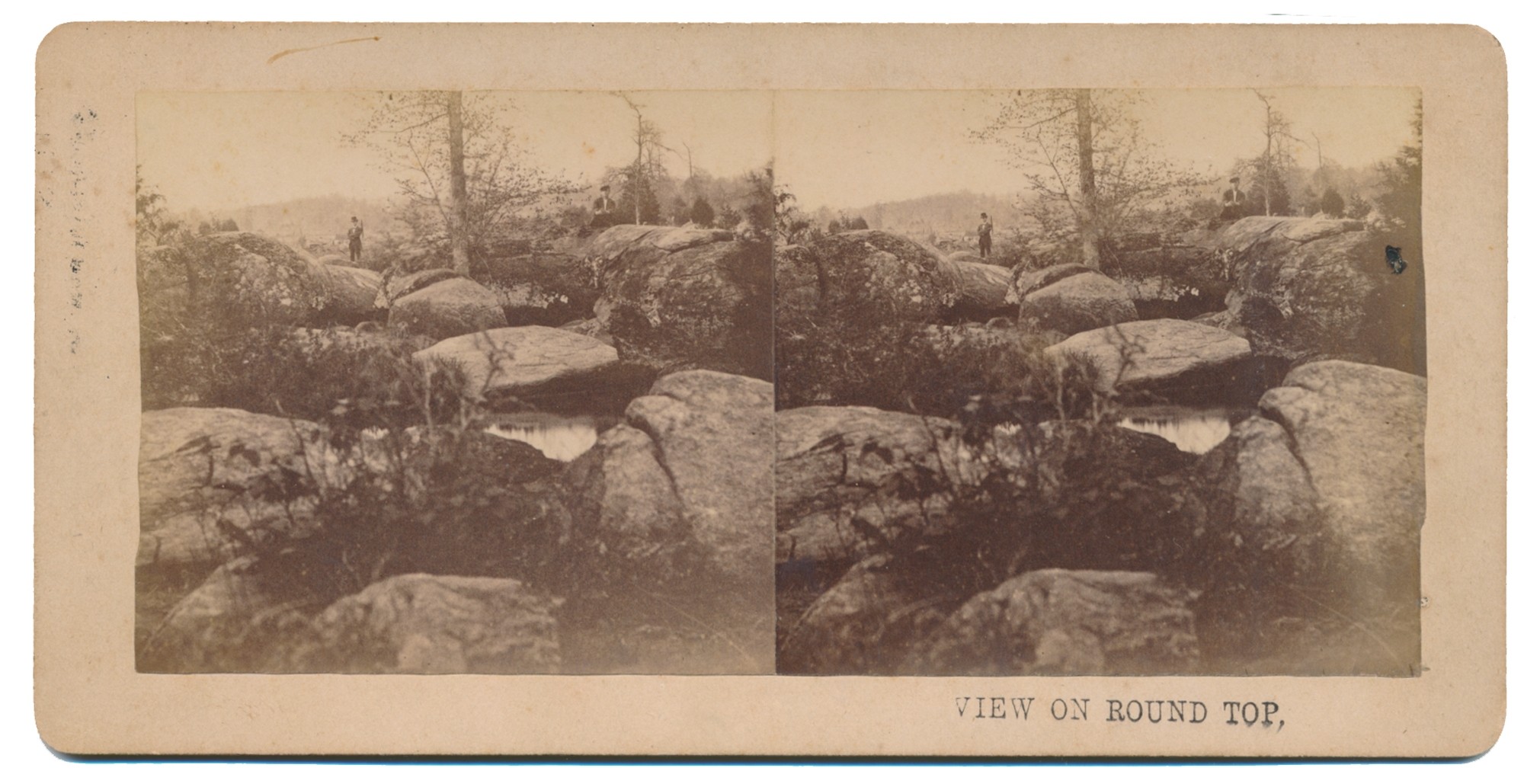 MUMPER STEREOVIEW – “VIEW ON ROUND TOP” AT GETTYSBURG