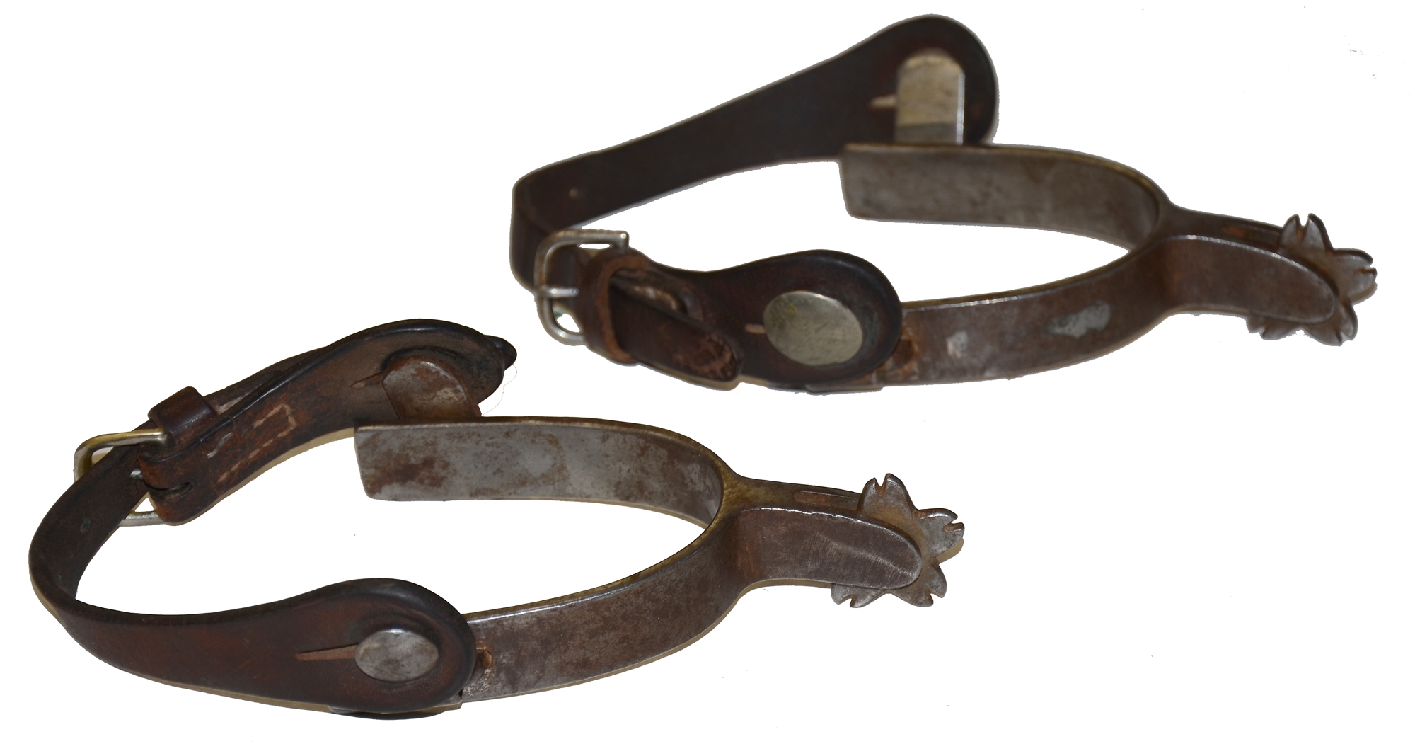 WESTERN SPURS, “CROCKETT” MAKER, ca. 1880s/90s