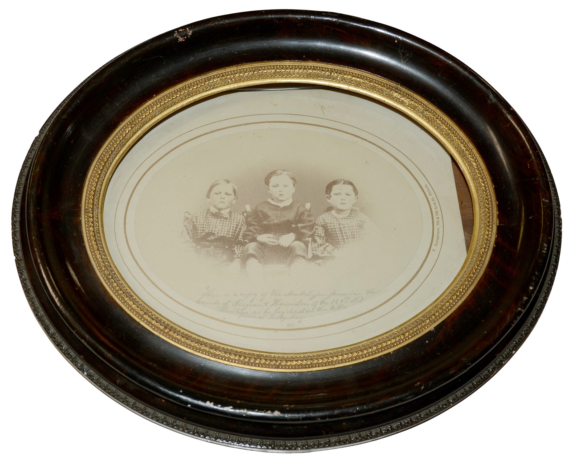 RARE LARGE FORMAT ALBUMEN OF THE “CHILDREN OF THE BATTLEFIELD” BY GUTEKUNST