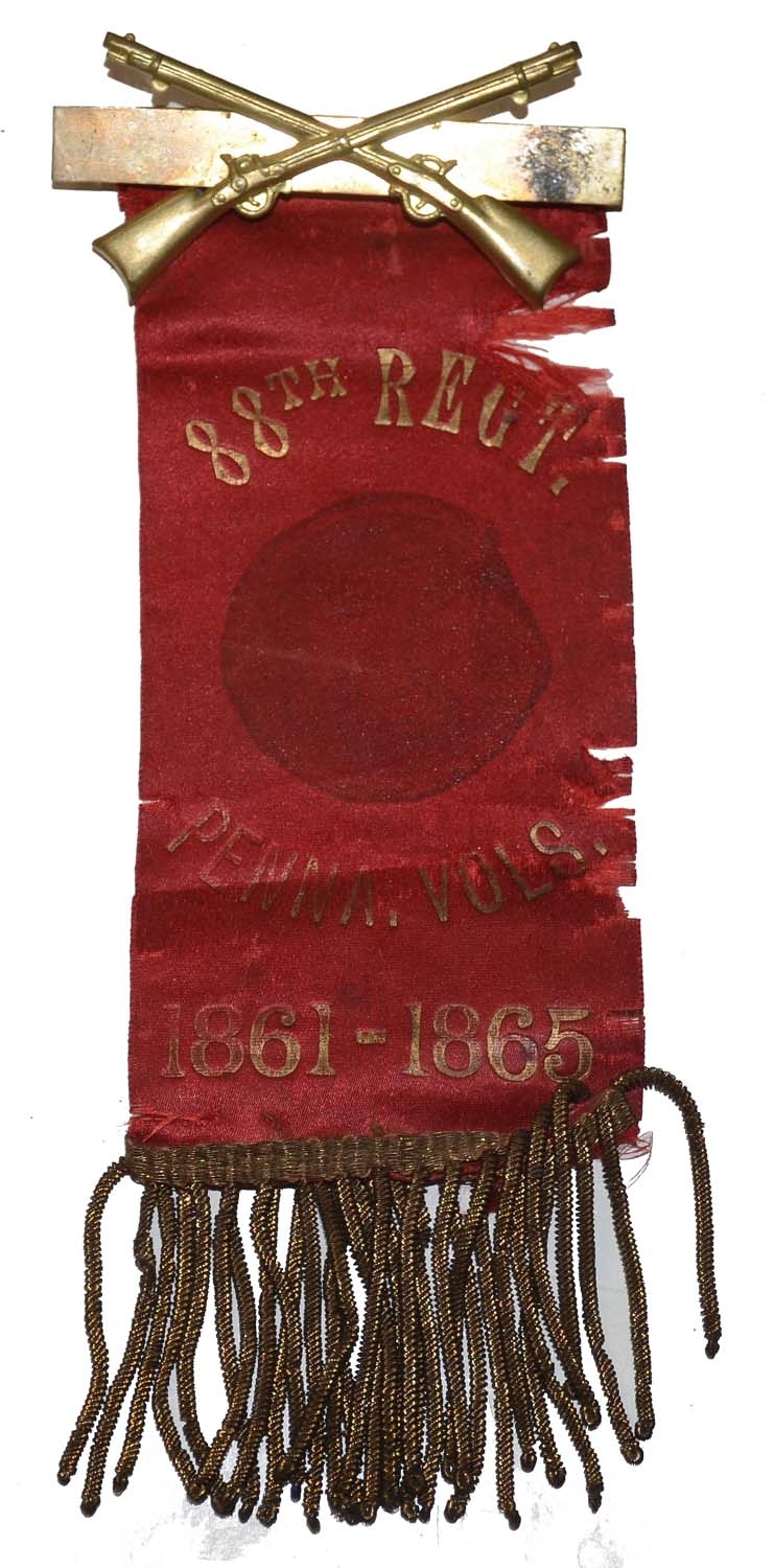REUNION RIBBON FOR THE 88TH PENNSYLVANIA INFANTRY