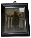 FRAMED 1/2 PLATE SIZE AMBROTYPE OF AN UNIDENTIFIED OFFICER, POSSIBLY WITH THE 12TH NEW YORK STATE MILITIA