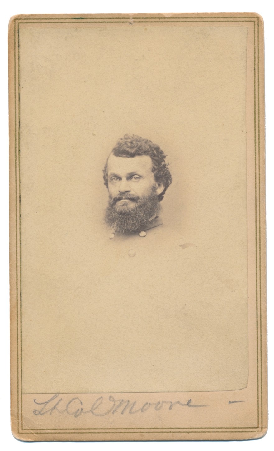 BUST VIEW CDV OF LIEUTENANT COLONEL STEPHEN MOORE OF 3RD & 11TH NEW JERSEY & ELMIRA PRISON