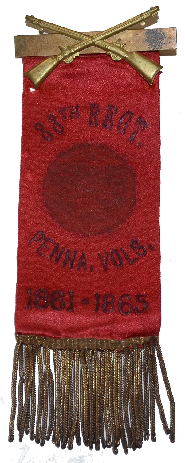 REUNION RIBBON FOR THE 88TH PENNSYLVANIA INFANTRY