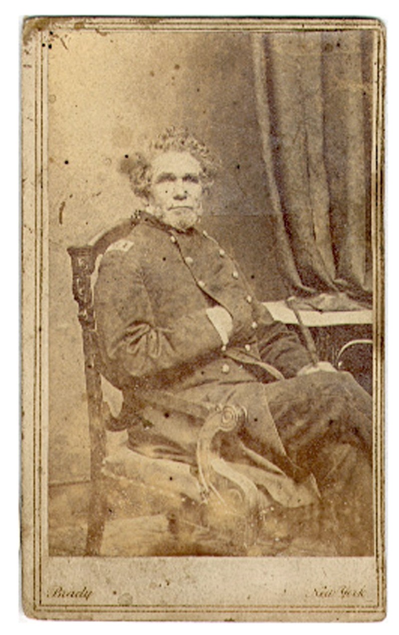 CDV 2/3 LENGTH VIEW – SURGEON & MAJOR  LANGDON I. MARVIN, 97TH NEW YORK INFANTRY