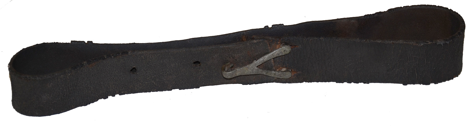 SCARCE WISH-BONE BUCKLE, ON FIELD-MADE ARMY BELT