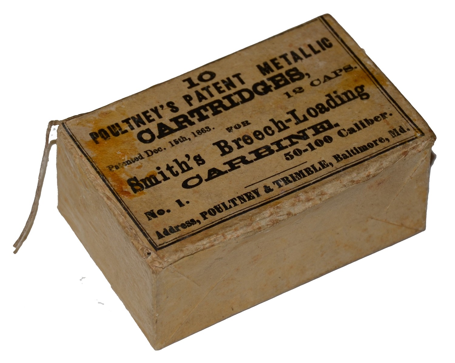 SCARCE, UNOPENED PACK OF SMITH CARBINE CARTRIDGES