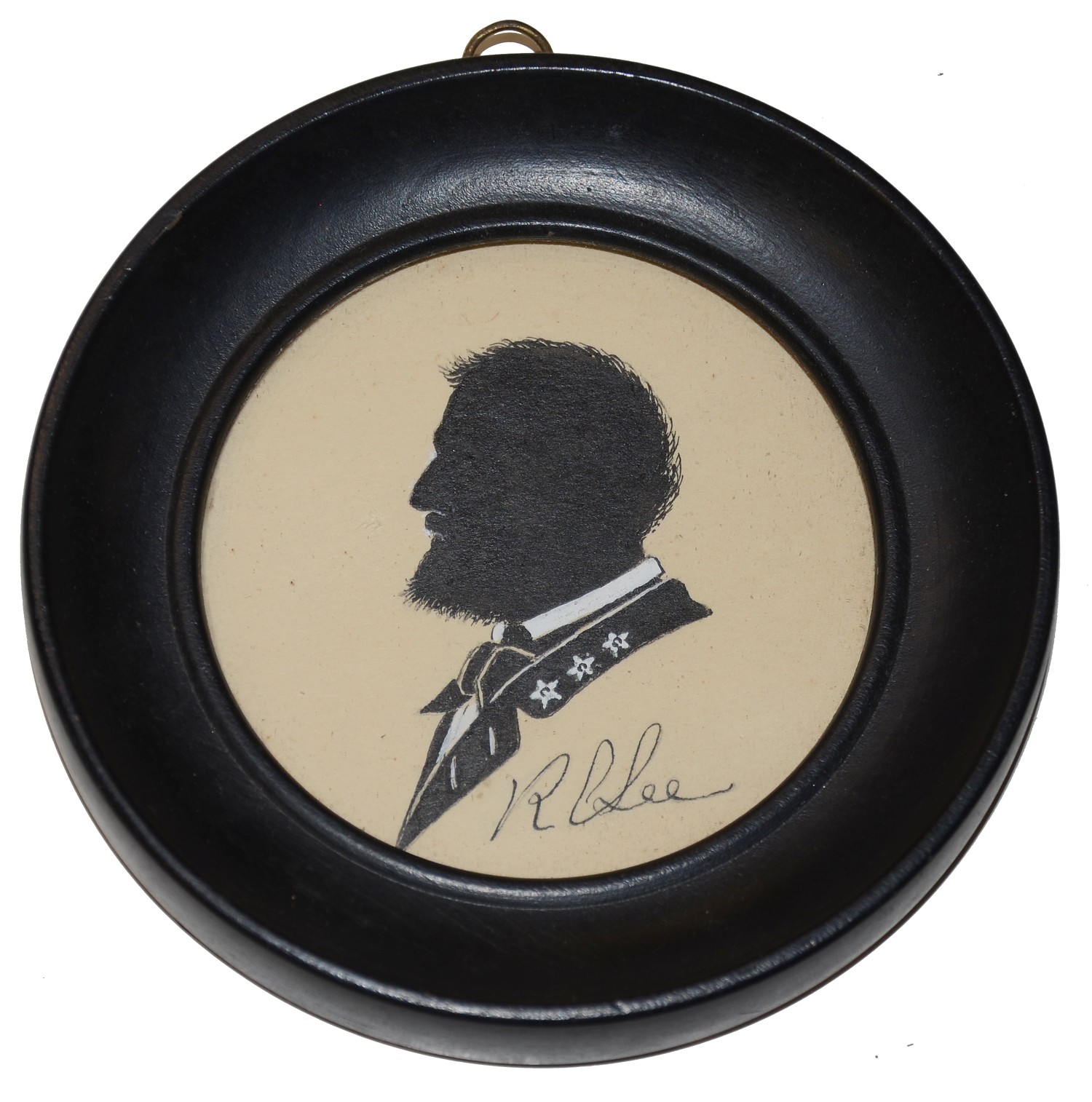 SILHOUETTE OF CONFEDERATE GENERAL ROBERT E. LEE