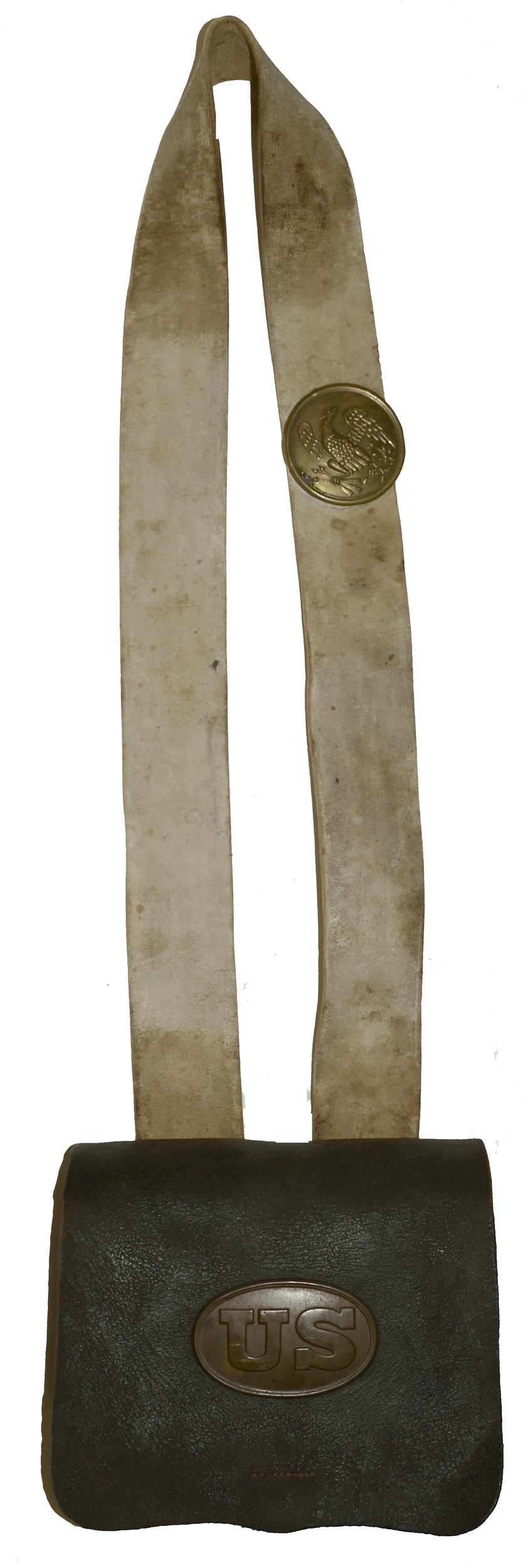 CRISP 1839 PATTERN INFANTRY CARTRIDGE BOX AND WHITE BUFF SLING