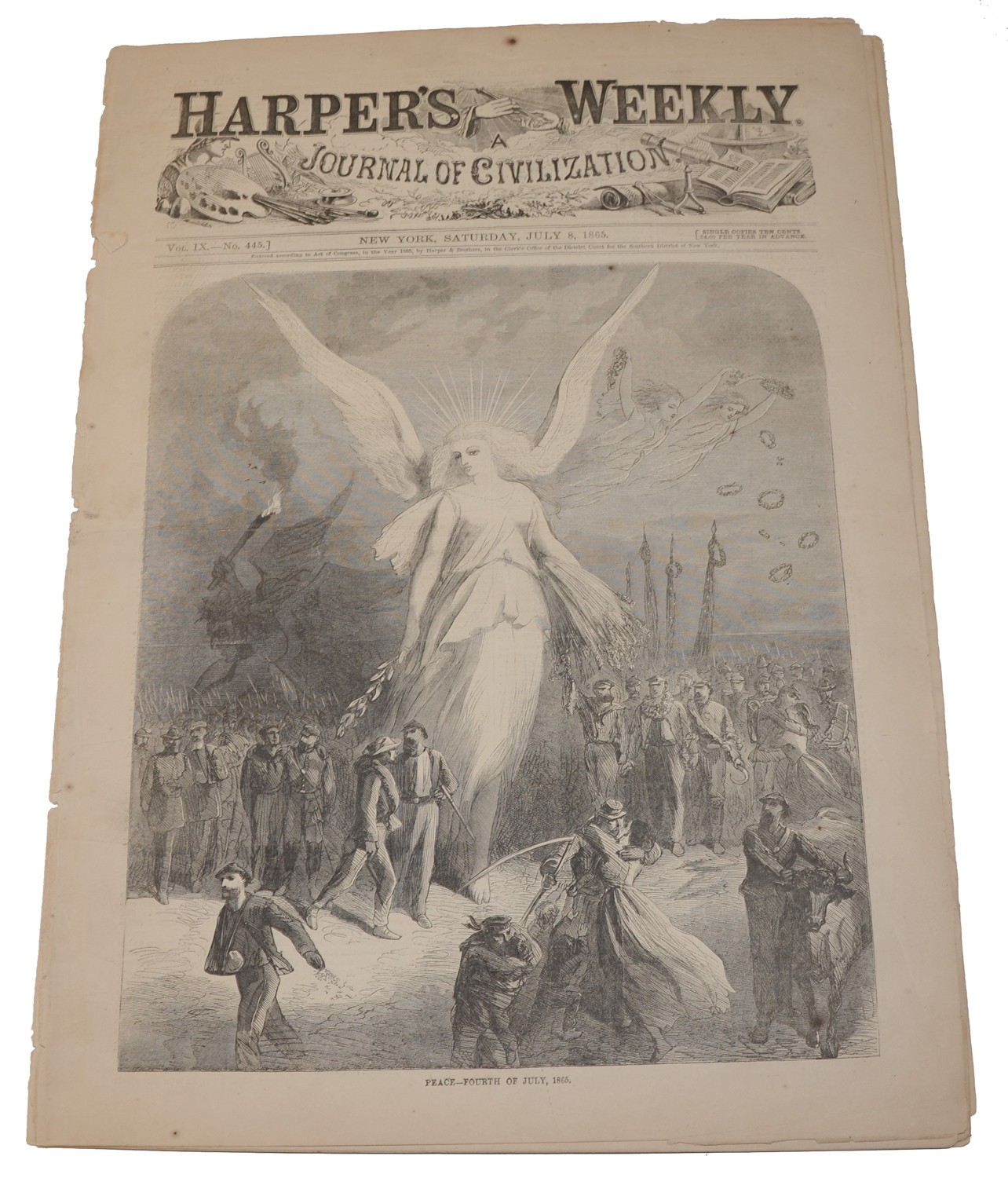 HARPER’S WEEKLY, JULY 8, 1865 - LINCOLN CONSPIRATOR TRIAL