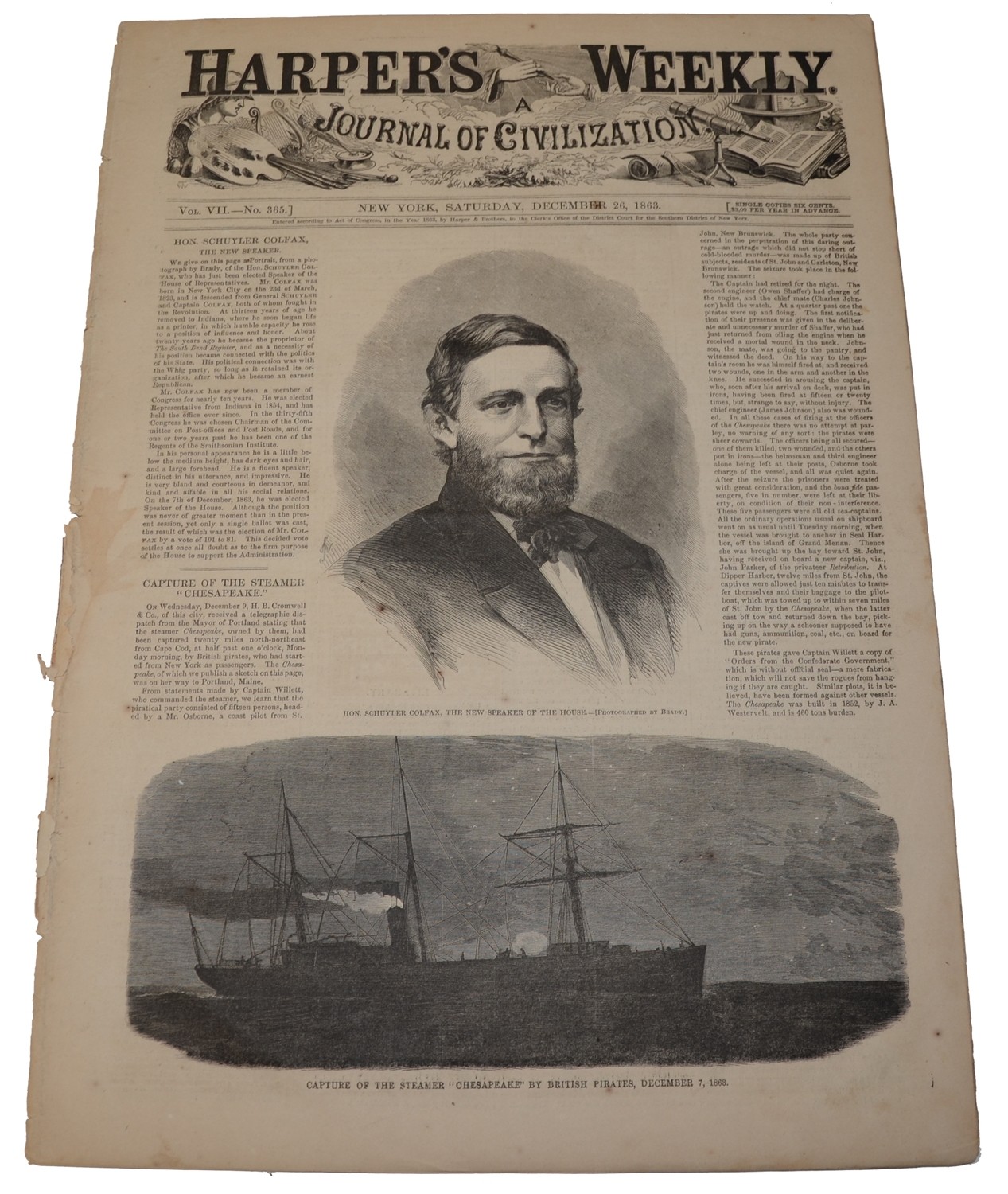 HARPER’S WEEKLY, DECEMBER 26, 1863 - LOOKOUT MOUNTAIN/ ARMY OF CUMBERLAND