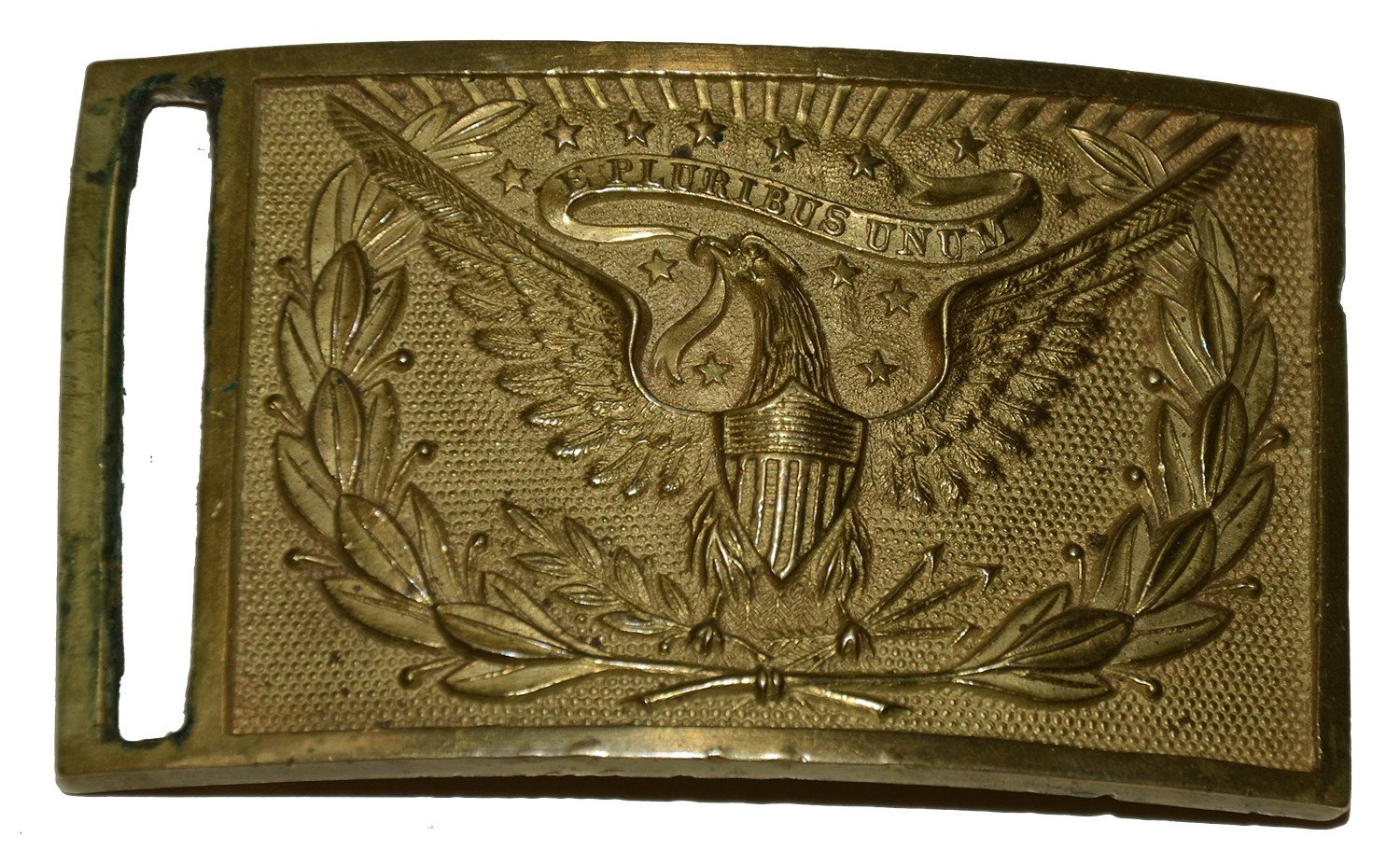 Antique Brass STAR Civil War Soldier US Army Soldiers Belt Buckle arrow  hooks