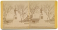 STEREO CARD OF SOLDIERS’ MONUMENT IN AMHERST, NEW HAMPSHIRE