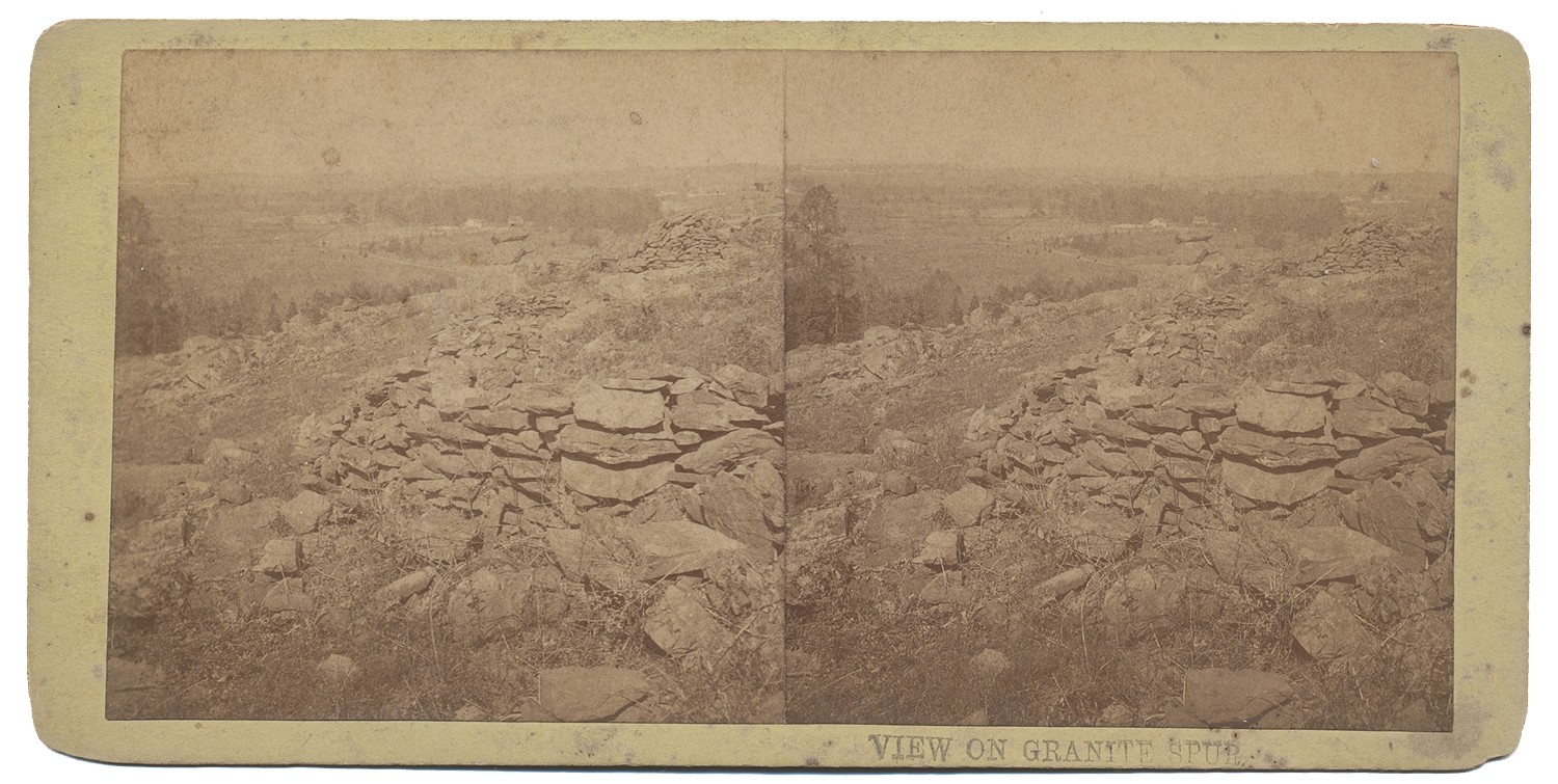 MUMPER STEREOVIEW – THE “GRANITE SPUR” ON LITTLE ROUND TOP