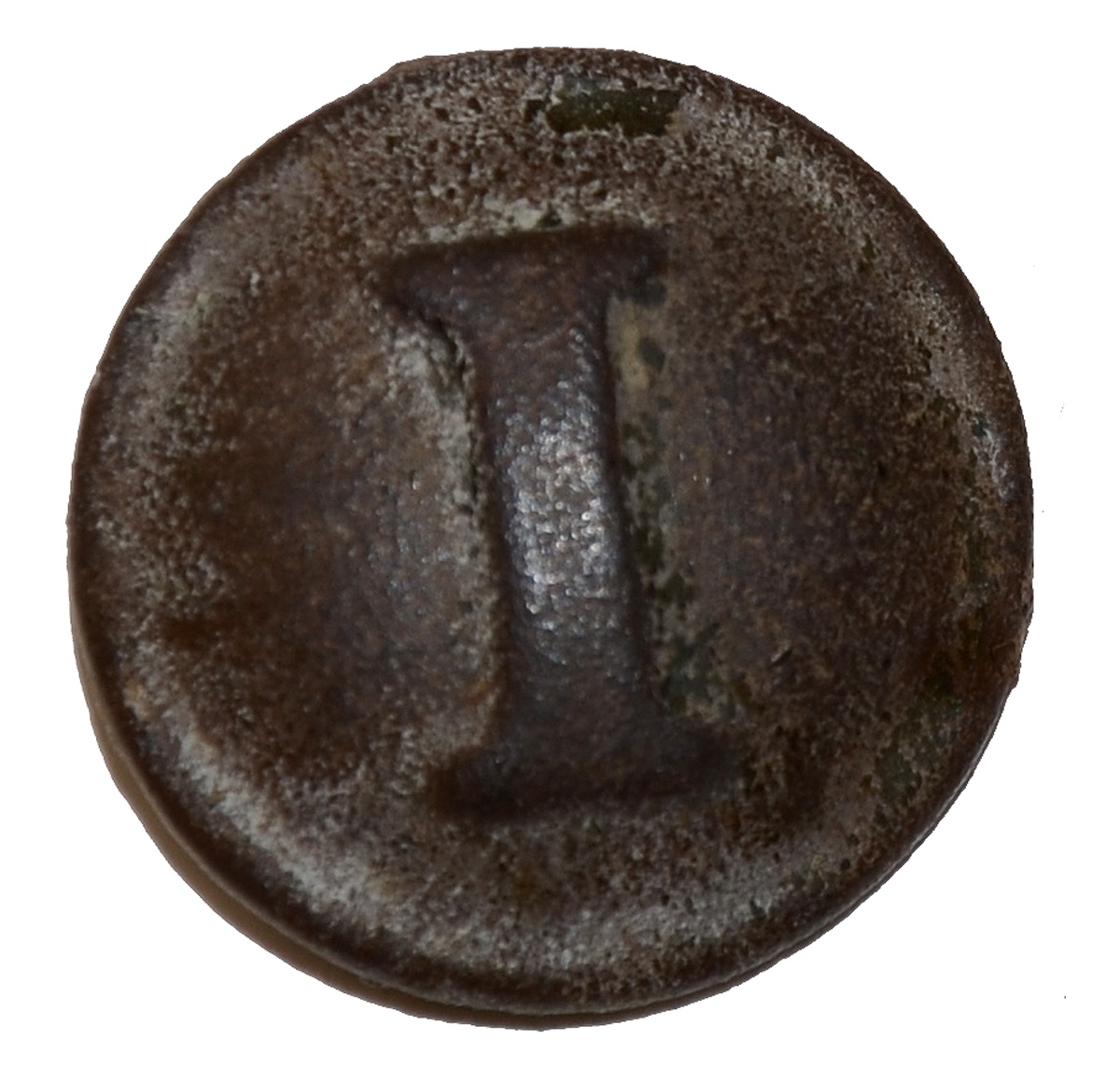 CONFEDERATE INFANTRY BLOCK-I BUTTON