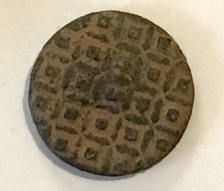 US/CS JACKET/SHIRT BUTTON RECOVERED AT GETTYSBURG