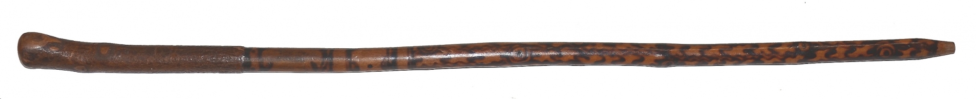 EARLY GETTYSBURG SOUVENIR WOOD CANE FROM ROUNDTOP