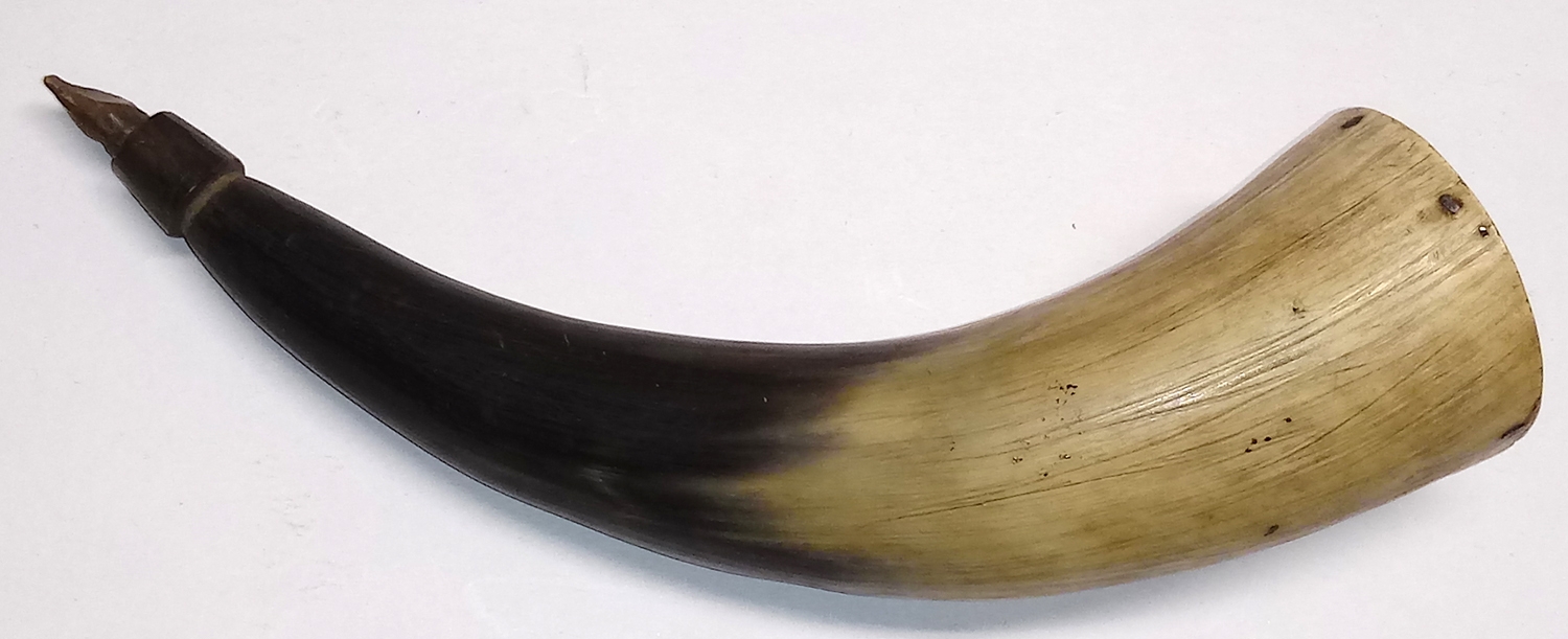 POWDER HORN FROM CHARLES E. DEARING 16th MAINE