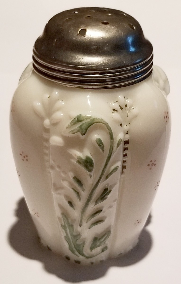 VICTORIAN MILK GLASS SUGAR SHAKER