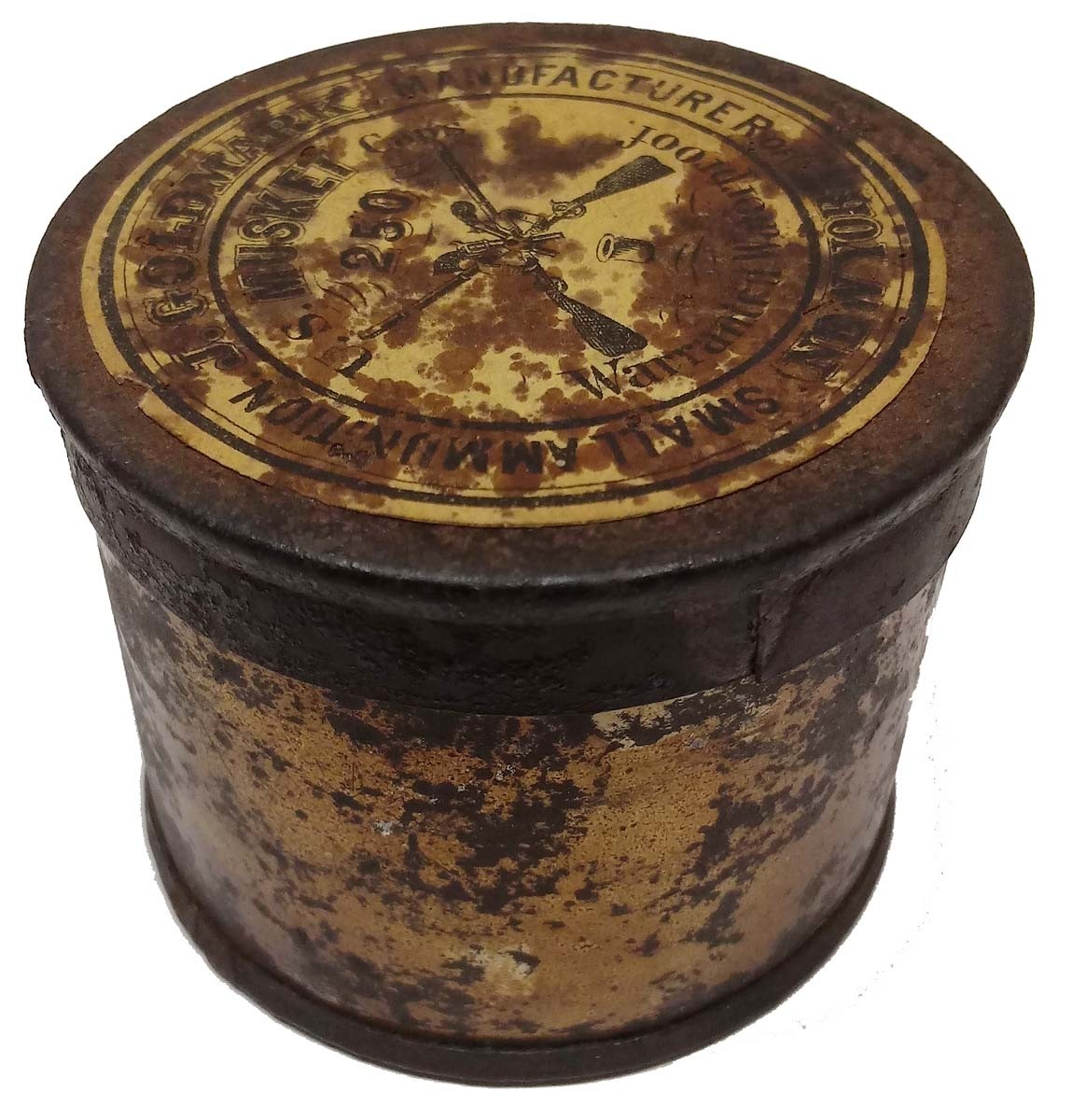 FULL TIN OF 250 MUSKET CAPS BY J. GOLDMARK