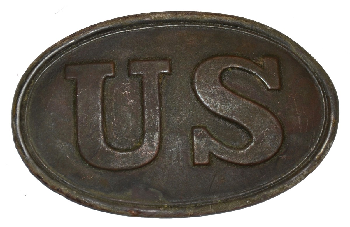 RELIC PATTERN 1839 OVAL US CARTRIDGE BOX PLATE RECOVERED FROM THE WILDERNESS