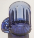 COBALT BLUE SHOT GLASS, WITH HANDLE, CIRCA 1850's