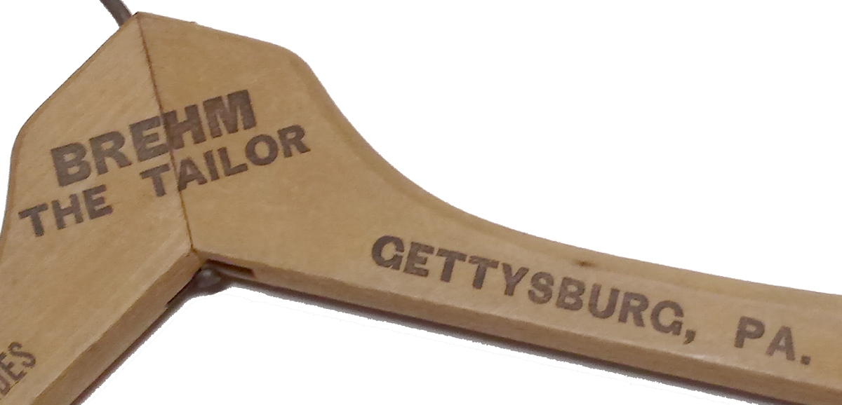 VINTAGE GETTYSBURG CLOTHES HANGAR BREHM THE TAILOR — Horse Soldier