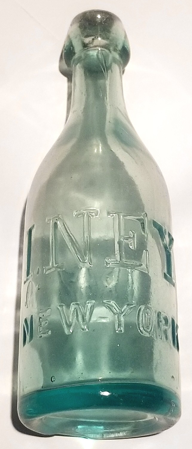 I. NEY, NEW YORK - 1862 SODA WATER BOTTLE 