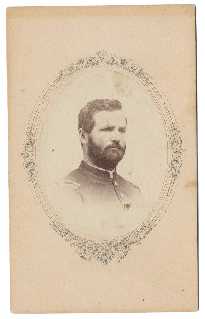BUST VIEW CDV OF CAPTAIN ANDREW HUNTOON, 12TH NEW HAMPSHIRE INFANTRY