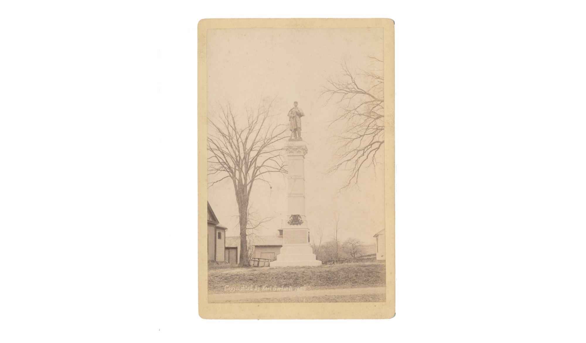 CABINET CARD OF SOLDIERS & SAILORS MONUMENT, BROOKLYN, CT