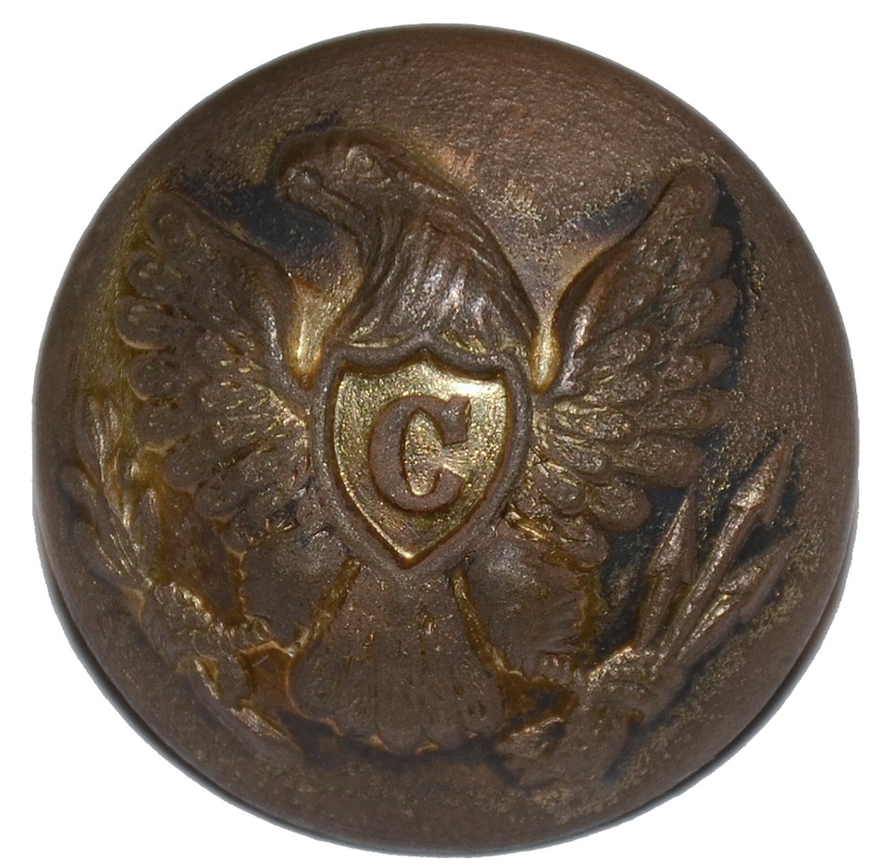 US CIVIL WAR CAVALRY “C” COAT BUTTON