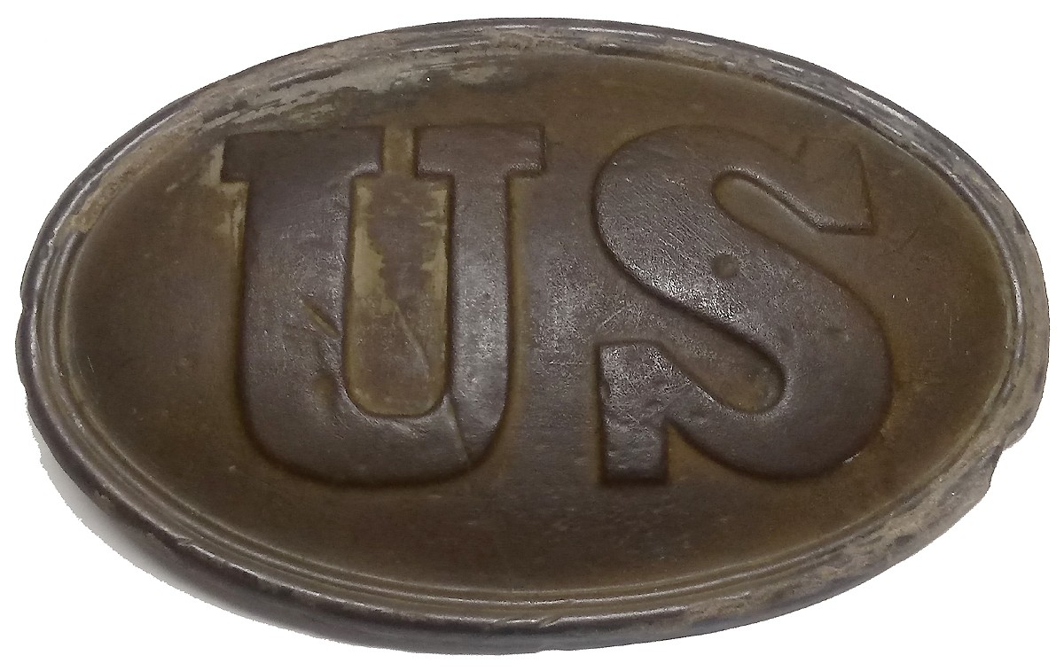 US PATTERN 1839 CARTRIDGE BOX PLATE RECOVERED IN VA