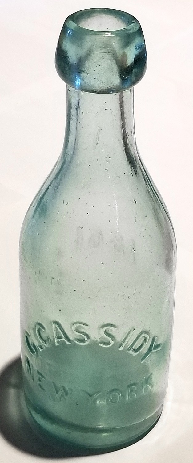 G. CASSIDY SODA WATER BOTTLE - 1861
