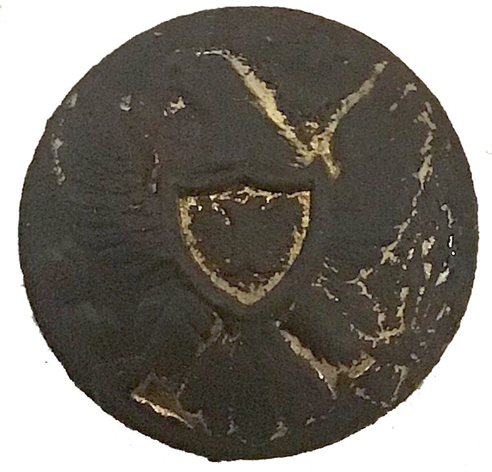 US INFANTRY OFFICER’S “I” CUFF BUTTON RECOVERED AT LITTLE ROUND TOP