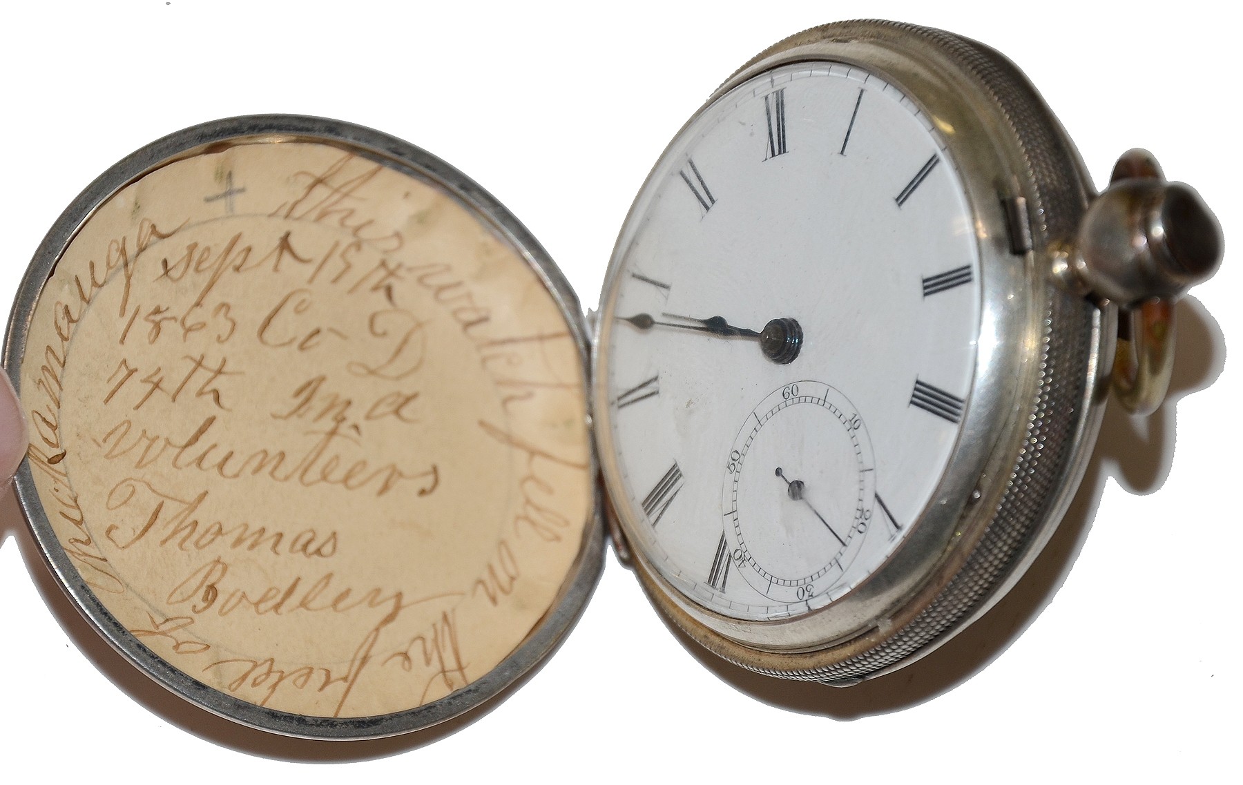 POCKET WATCH ID’D TO 74TH INDIANA LIEUTENANT KILLED IN ACTION