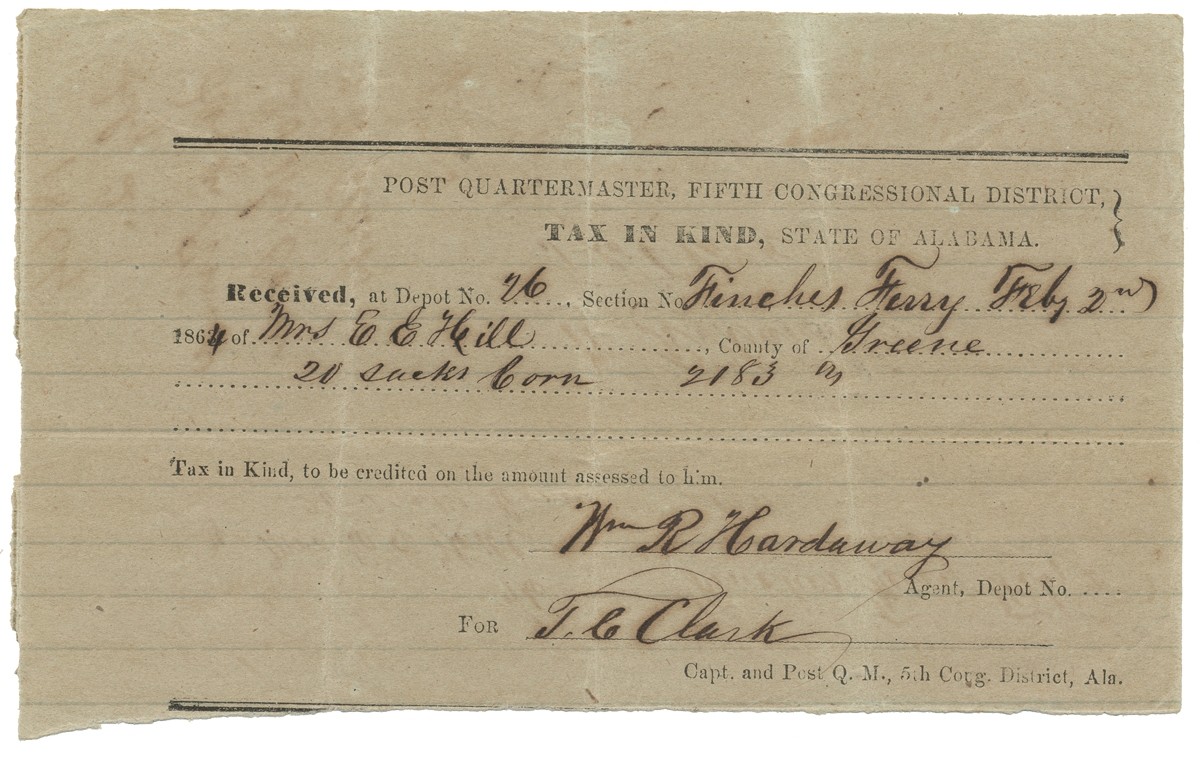 ALABAMA TAX IN KIND DOCUMENT 