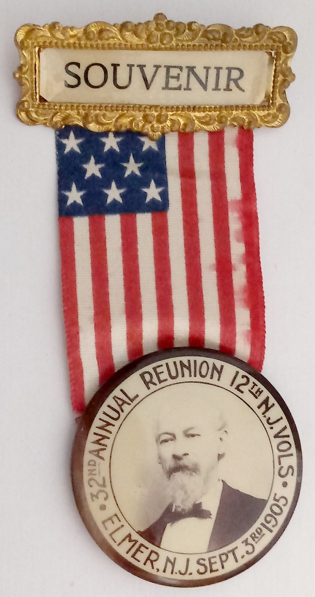 12TH NEW JERSEY INFANTRY REUNION RIBBON, 1905