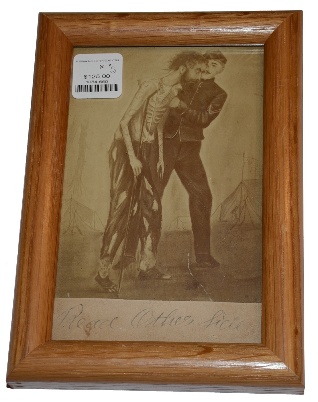 FRAMED ANDERSONVILLE SKETCH, “READ OTHER SIDE”