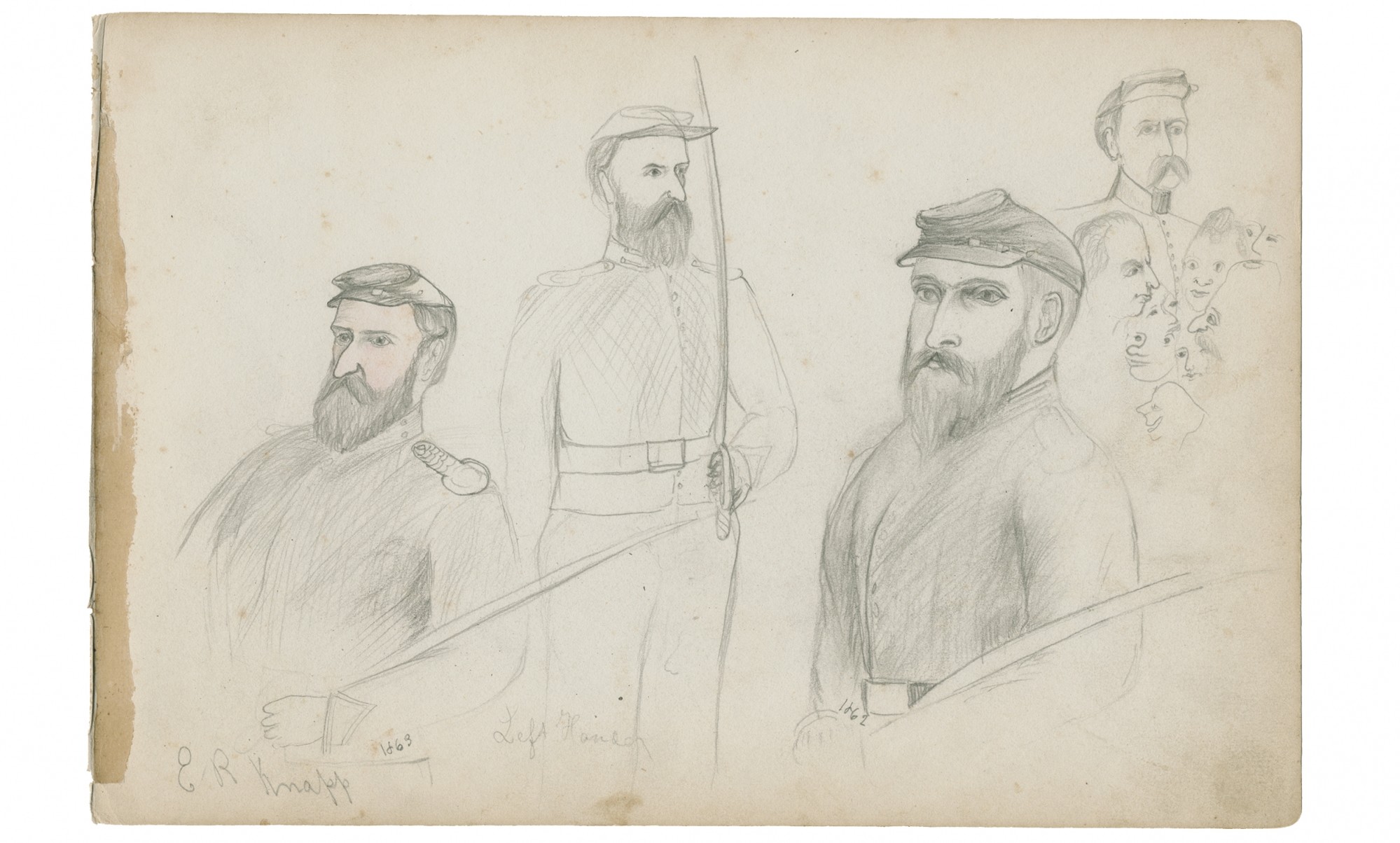 SKETCHES IN VIRGINIA BY RICHARD HOLLAND, 9TH MASSACHUSETTS LIGHT ARTILLERY – “E.R. KNAPP – WASHINGTON, D.C.”, 1863