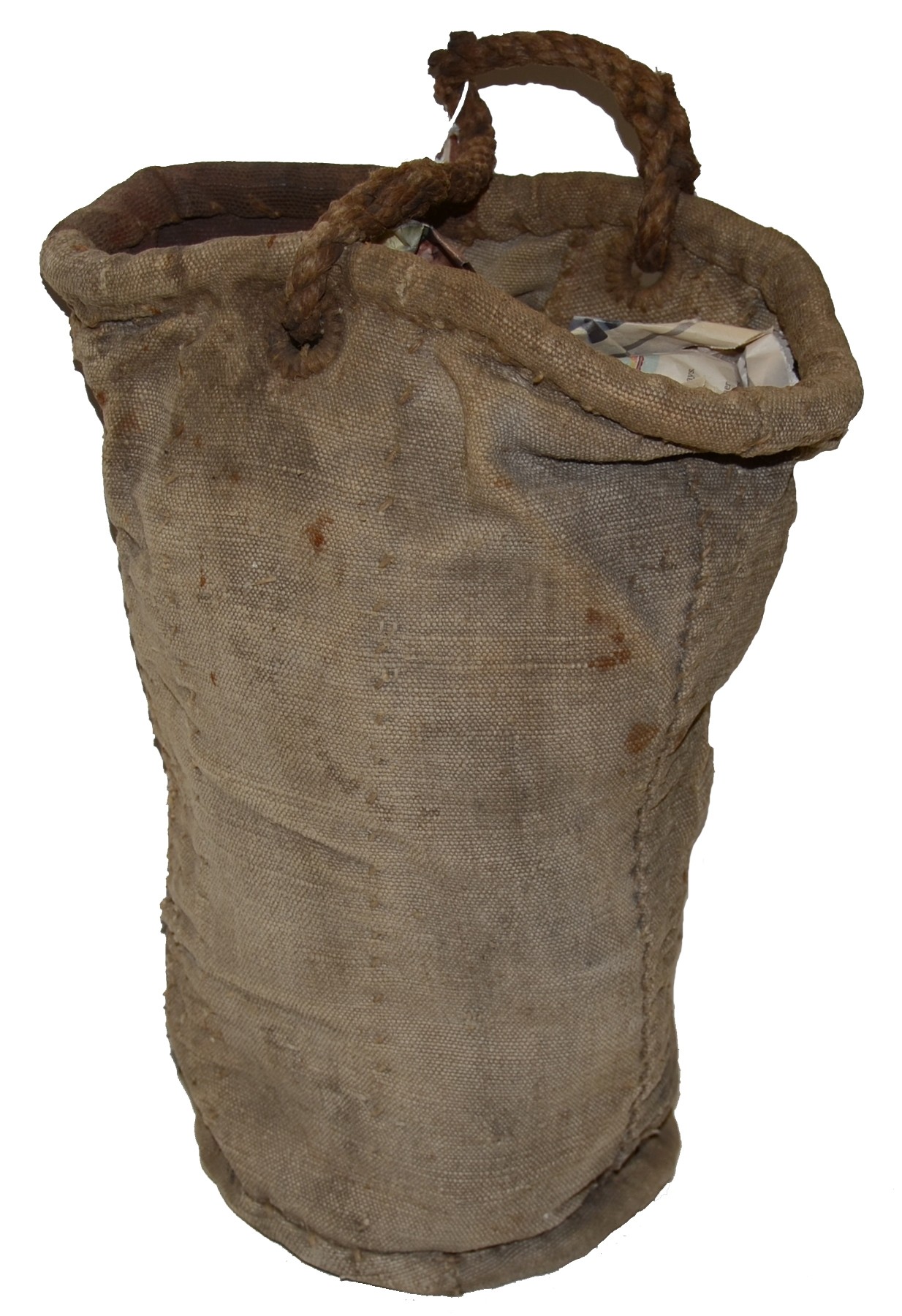 LATE 18th CENTURY NAVAL SAILCLOTH WATER BUCKET
