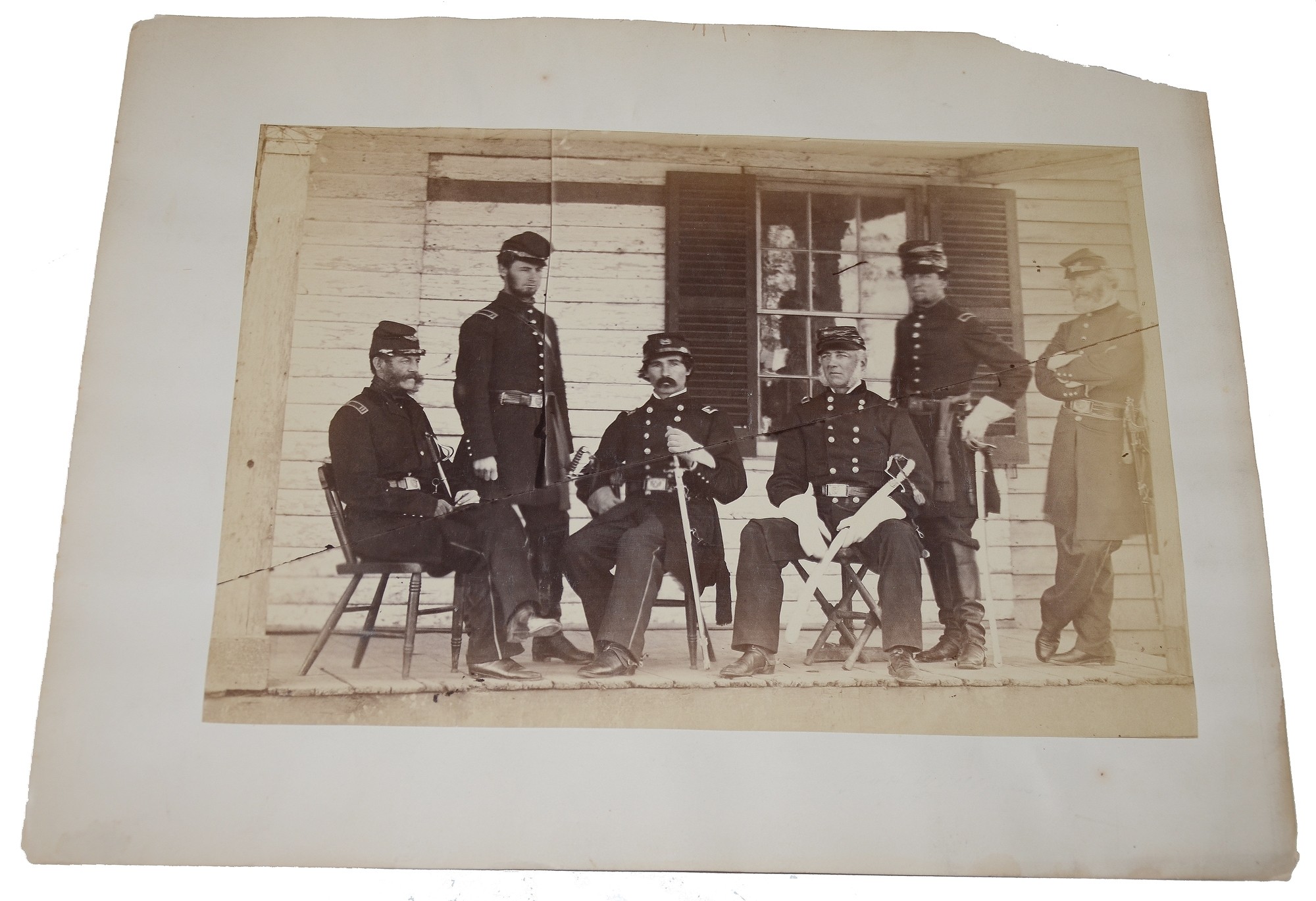 ORIGINAL ALBUMEN OF GENERAL JAMES WADSWORTH AND STAFF