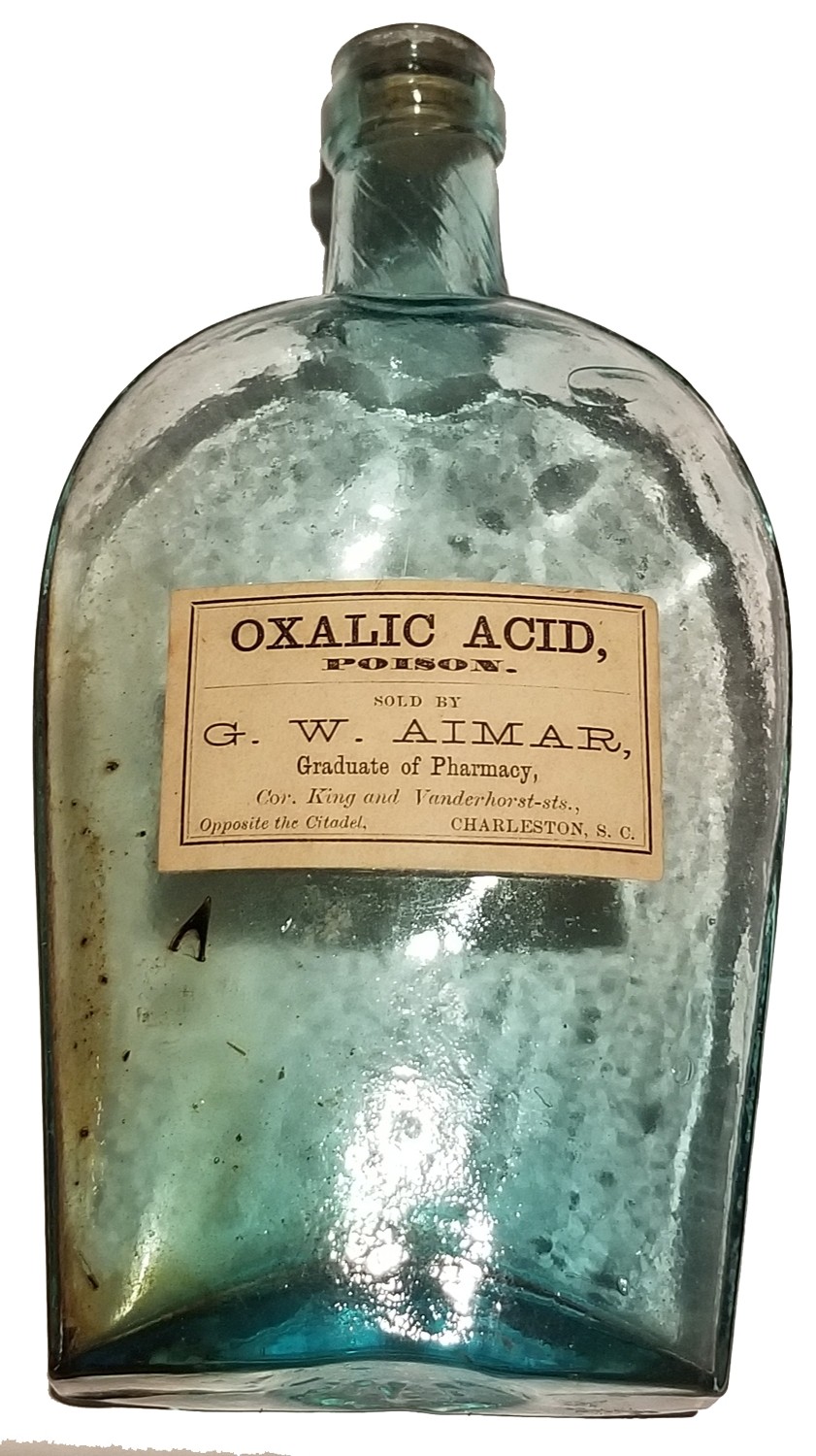 OXALIC ACID POISON BOTTLE, CHARLESTON, SC