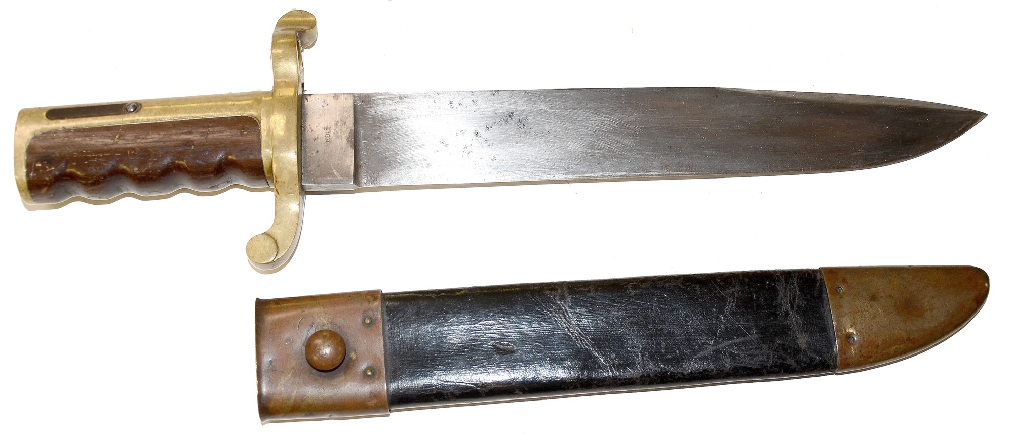 MASSIVE CIVIL WAR “DAHLGREN” SHORT NAVY BOWIE KNIFE WITH
