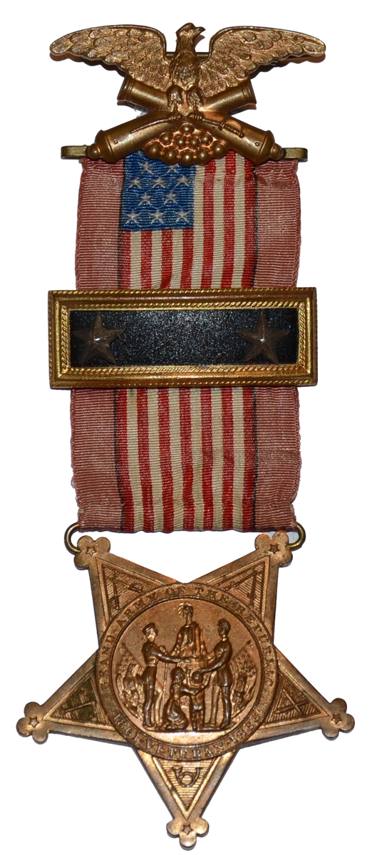 PAST G.A.R. DEPARTMENT COMMANDER BADGE, COL. DYER ESTATE, 15th MAINE