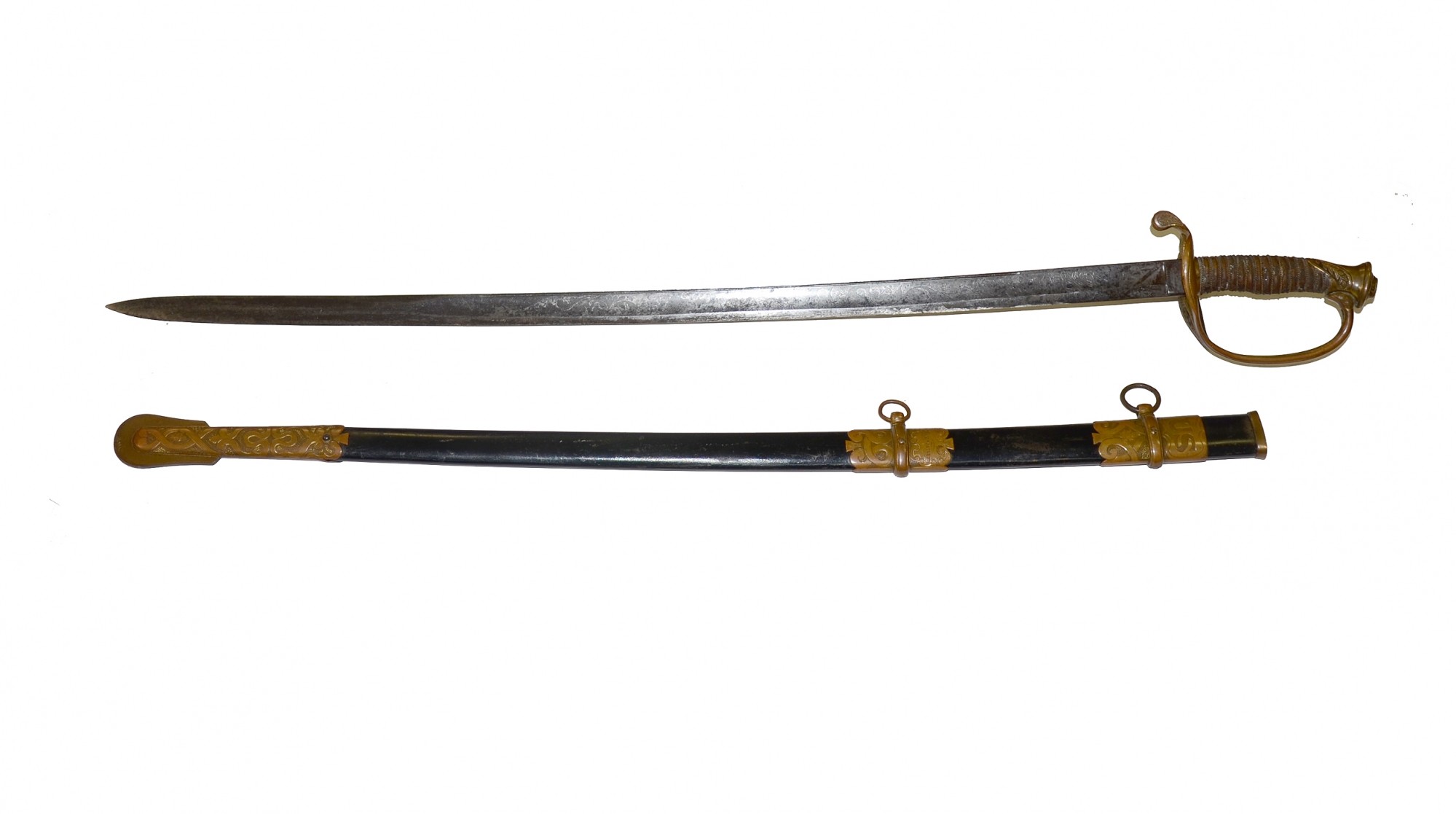 MODEL 1850 STAFF AND FIELD OFFICER’S SWORD ID’D TO 78TH NEW YORK ADJUTANT