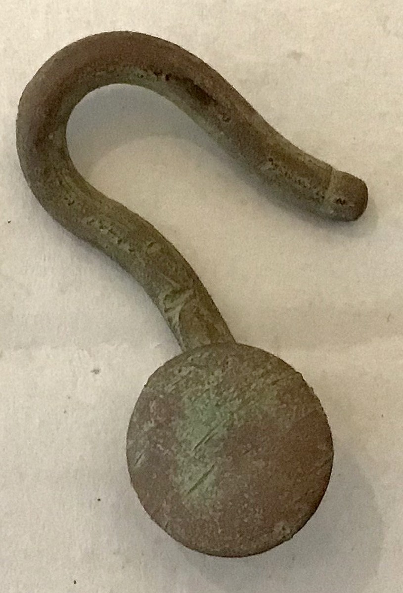 US BRASS KNAPSACK HOOK RECOVERED AT EAST CAVALRY FIELD